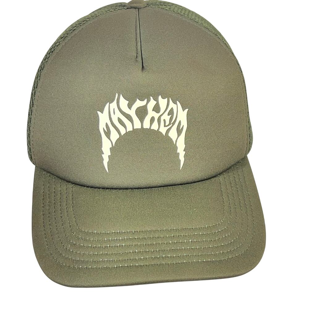 Lost Enterprises Lightning Mayhem Trucker Hat Dark Olive Military Green Snapback